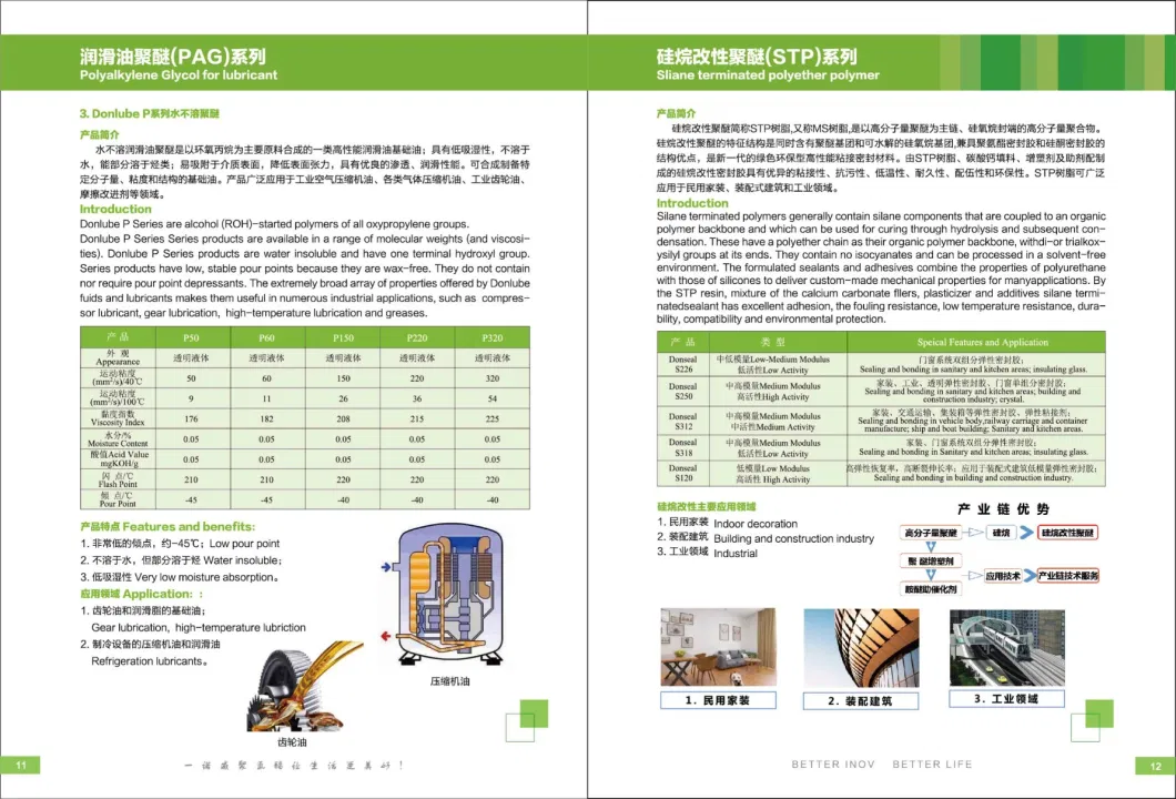 Pag Specialty Polyether Series for The Production of Lubricants